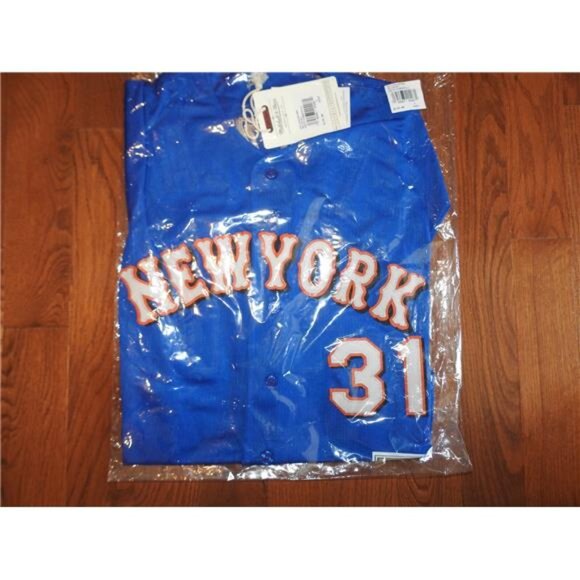 MLB Mitchell & Ness Blue New York Mets Mike Piazza Jersey New Mens Sizes - Picture 3 of 5